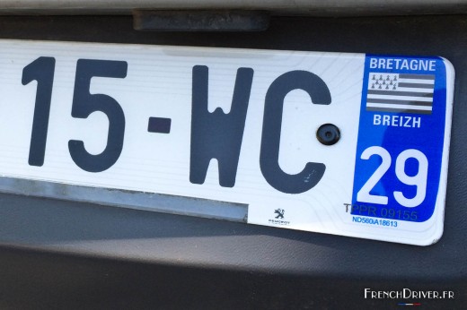 Plaque d'immatriculation - Essai Autolib' (Bolloré Bluecar) - Paris (Mai 2014)