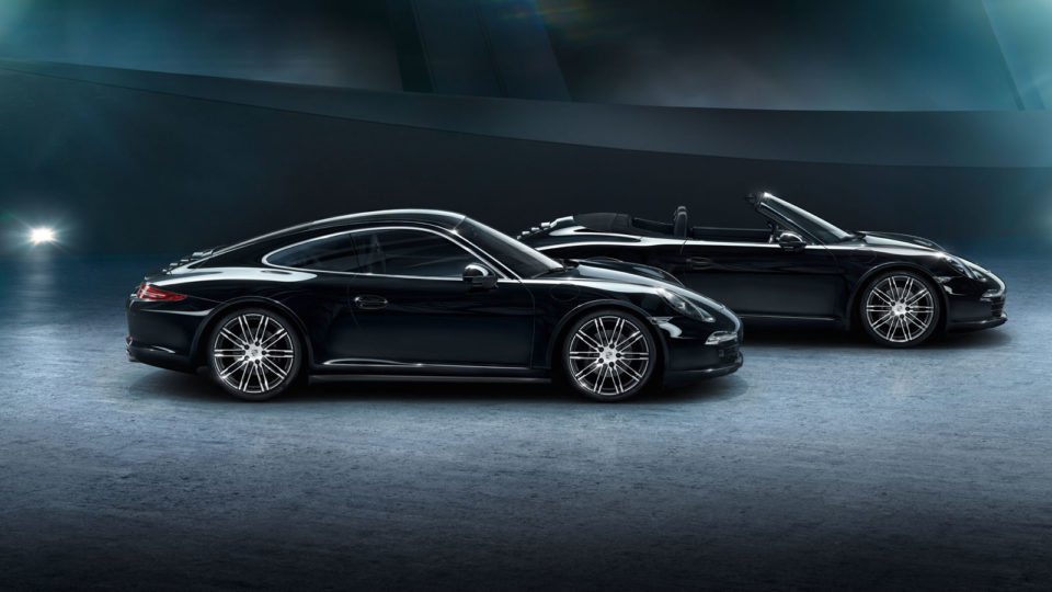 Photo officielle Porsche Boxster et 911 Carrera Black Edition (2
