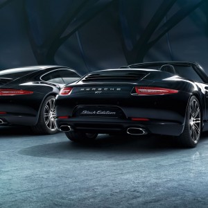 Photo officielle Porsche Boxster et 911 Carrera Black Edition (2