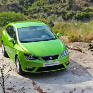 Photo essai SEAT Ibiza Connect restylée Vert Lima (Juin 2015)