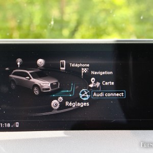 Photo menu écran tactile nouvelle Audi Q7 (2015)