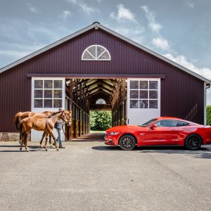 Photo officielle Ford Mustang 2015 : roadtrip Paris-Deauville