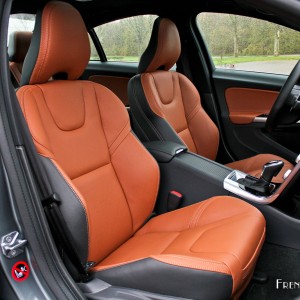 Photo sièges avant cuir sport Caramel Volvo S60 D3 Xenium (2015
