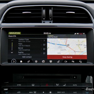 Photo navigation écran tactile InControl Touch Pro Jaguar F-Pace (2016)