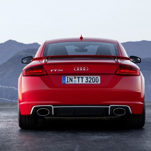 Photo officielle face arrière Audi TT RS Coupé (2016)