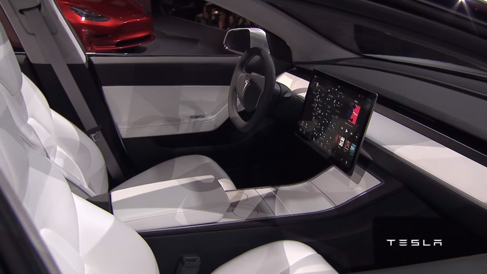 Photo intérieur Tesla Model 3 (2017)