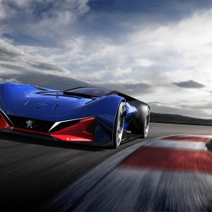 Photo 3/4 avant dynamique Peugeot L500 R HYbrid Concept (2016)