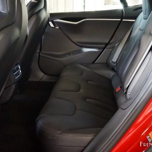 Photo banquette arrière cuir noir Tesla Model S P90D (2016)