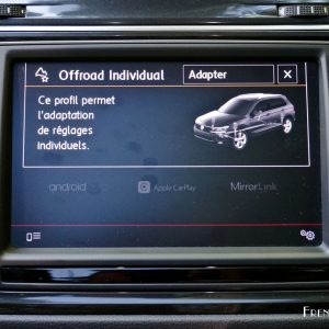 Photo réglages Offroad Individual écran tactile Volkswagen Tig