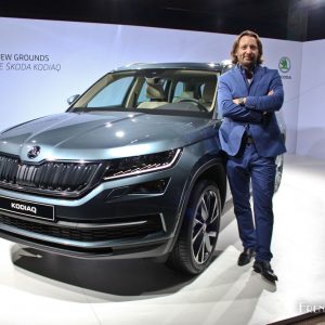 Photo Jozef Kabaň et Škoda Kodiaq – Présentation à Berlin (2016)