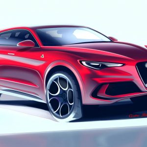 Photo design sketch Alfa Romeo Stelvio (2017)