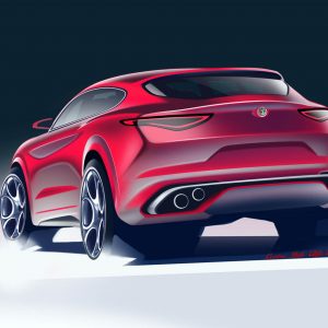 Photo design sketch Alfa Romeo Stelvio (2017)