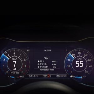 Photo combiné digital Ford Mustang GT V8 restylée (2017)