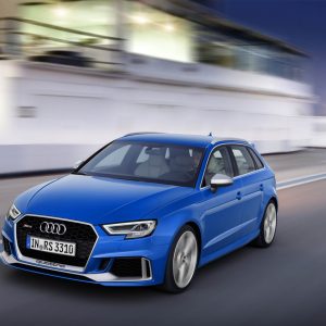 Photo dynamique Audi RS 3 Sportback restylée (2017)