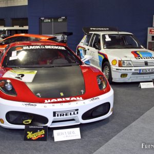 Photo Ferrari F430 & Peugeot 205 Turbo 16 – Salon Rétromobile P