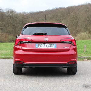 Photo essai face arrière Fiat Tipo 5 portes DCT (2017)