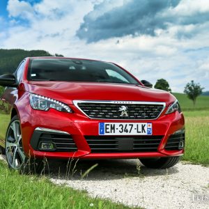 Photo face avant essai Peugeot 308 GT Line restylée (2017)