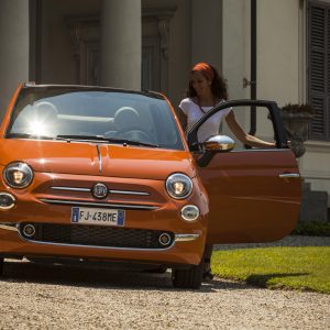 Photo face avant Fiat 500 Anniversario Orange Sicilia (2017)