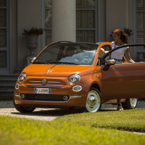 Photo 3/4 avant Fiat 500 Anniversario Orange Sicilia (2017)