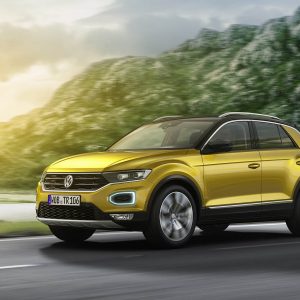 Photo 3/4 avant Volkswagen T-Roc Jaune (2017)