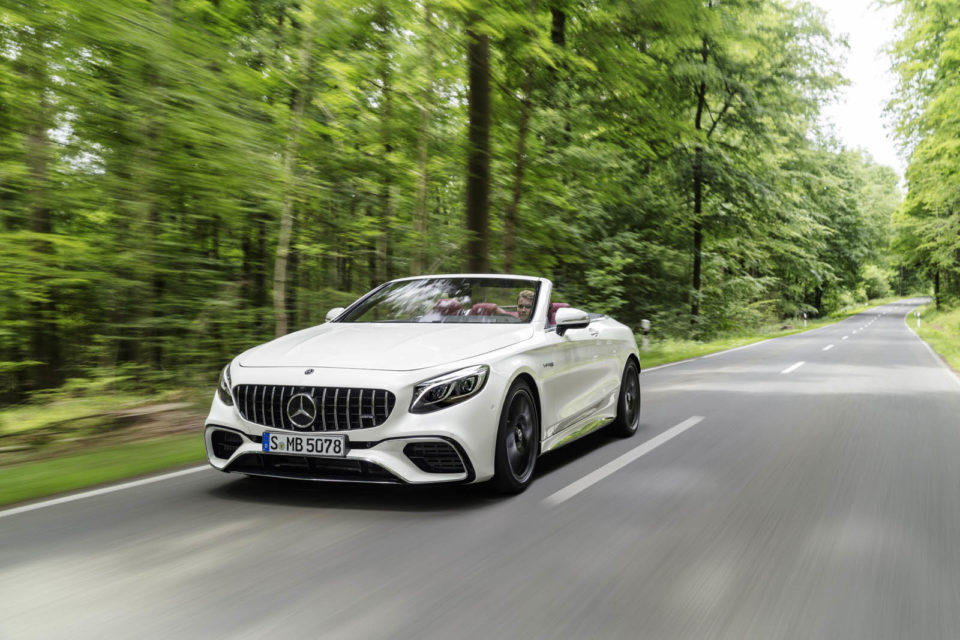 Photo 3/4 avant Mercedes-AMG S 63 Cabriolet restylée (2017)