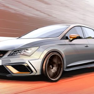 Photo croquis 3/4 avant SEAT Leon Cupra R (2017)