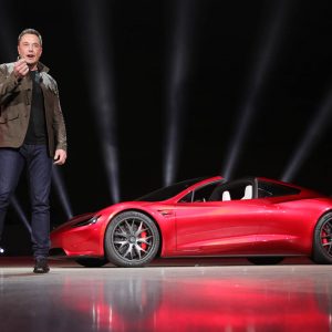 Photo présentation officielle Tesla Roadster II (2020)
