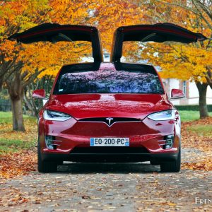 Photo portes Falcon ouvertes Tesla Model X 100D (2017)