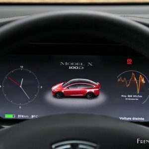Photo voiture combiné écran Tesla Model X 100D (2017)