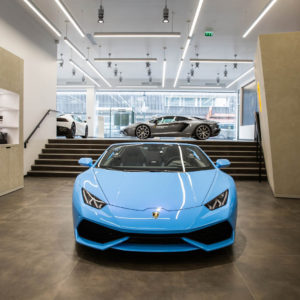 Photo showroom Lamborghini Paris – Puteaux La Défense (2018)