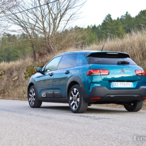 Photo essai 3/4 arrière route Citroën C4 Cactus restylée (201