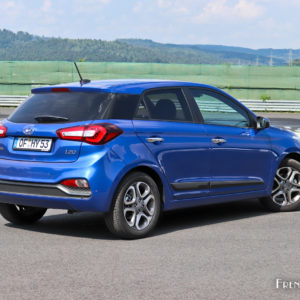 Photo 3/4 arrière Hyundai i20 restylée (2018)