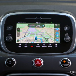 Photo navigation GPS écran tactile Fiat 500X restylé (2018)