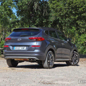 Photo 3/4 arrière Hyundai Tucson III restylé (2018)