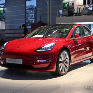 Photo Tesla Model 3 – Mondial de l’Auto Paris 2018
