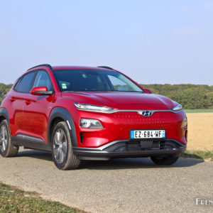 Photo 3/4 avant statique Hyundai Kona Electric (2018)