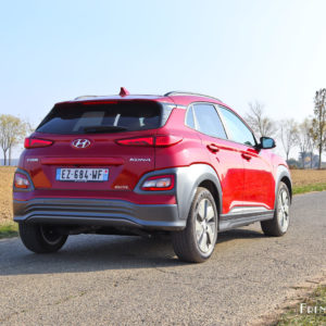 Photo 3/4 arrière statique Hyundai Kona Electric (2018)