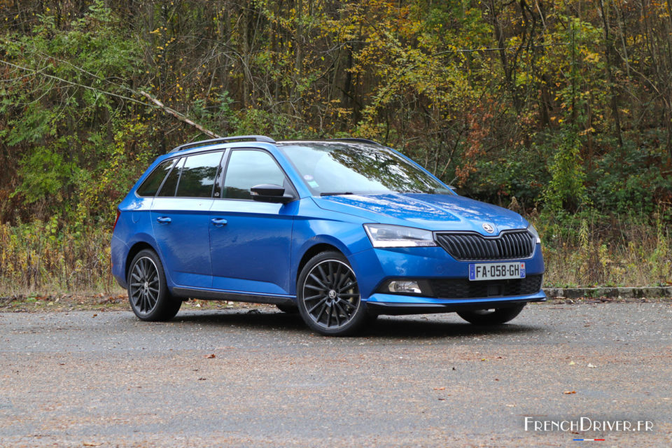 Photo 3/4 avant Skoda Fabia Combi restylée (2018)