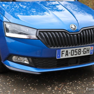 Photo bouclier avant Skoda Fabia restylée (2018)