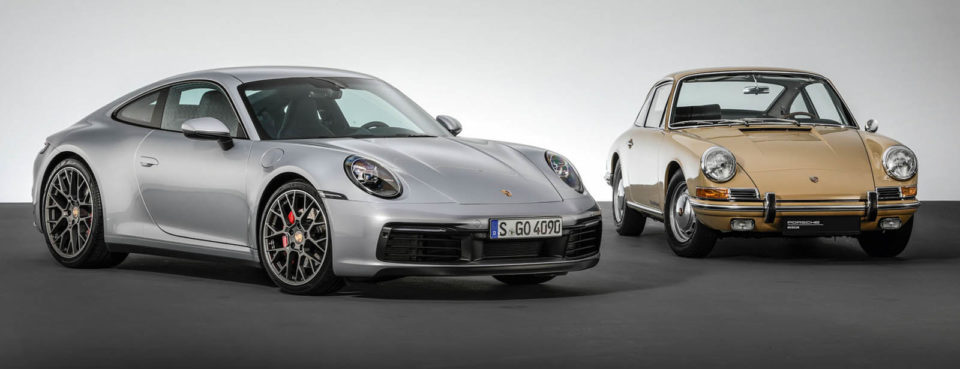 Photo comparaison Porsche 911 Type 992 (2019)