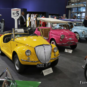 Photo Fiat 500 Gamine Vignale 1969 / Fiat 500 Jolly Ghia 1961 / Renault 4CV R1062 Beach car 1961 Artcurial – Salon Rétromobile 2019