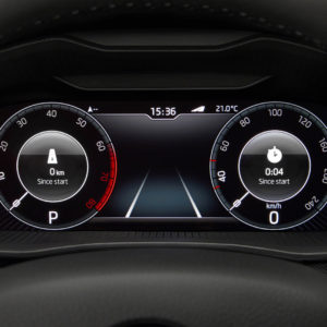 Photo combiné Digital Cockpit compteurs Škoda Kamiq (2019)