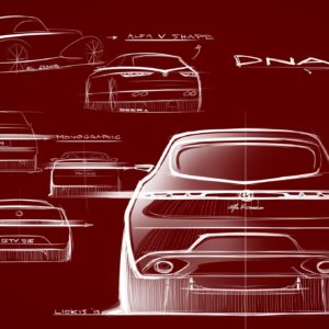 Photo design sketches Alfa Romeo Tonale Concept Car (2019)