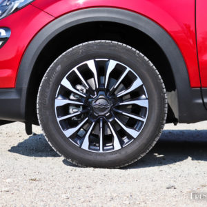 Photo jante aluminium 17 Matt Black Machined Fiat 500X restylée