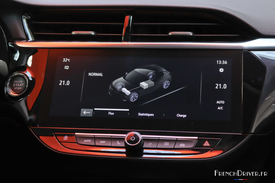 Photo écran tactile Opel Corsa-e électrique F (2019)
