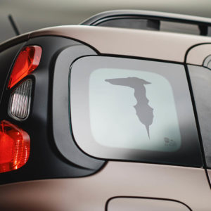 Photo logo vitre latérale Fiat Panda Trussardi (2019)