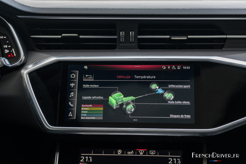 Photo informations écran tactile Audi RS 6 Avant C8 (2020)