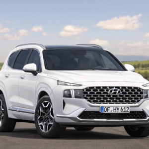 Photo 3/4 avant Hyundai Santa Fe IV restylé (2020)