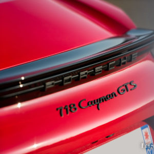 Photo sigle Porsche 718 Cayman GTS (2020)