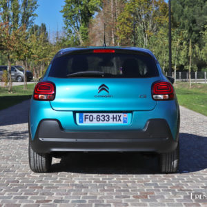 Photo face arrière Citroën C3 restylée (2020)